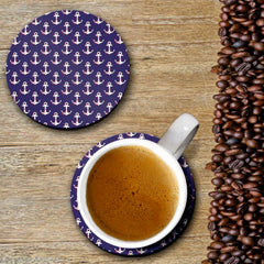 Anchor Print - Coasters (Set of 4 Coasters)