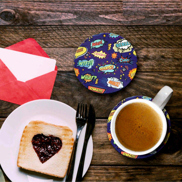 Comic Print - Coasters (Set of 4 Coasters)