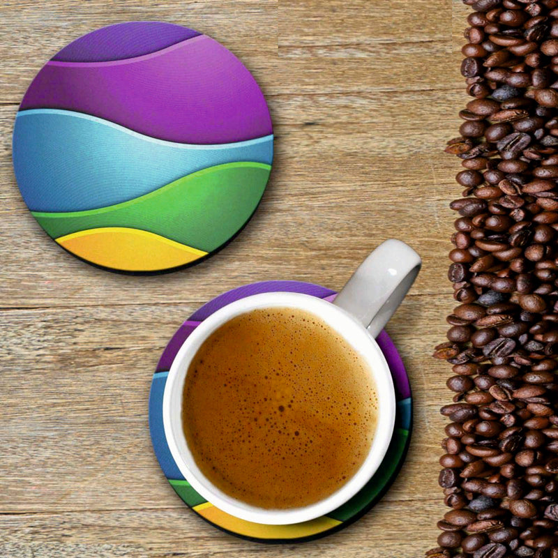 Colors Print - Coasters (Set of 4 Coasters)