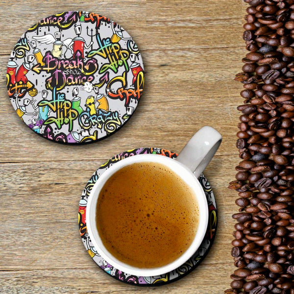 Grafitti Pattern - Coasters (Set of 4 Coasters)