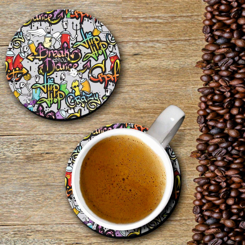 Grafitti Pattern - Coasters (Set of 4 Coasters)
