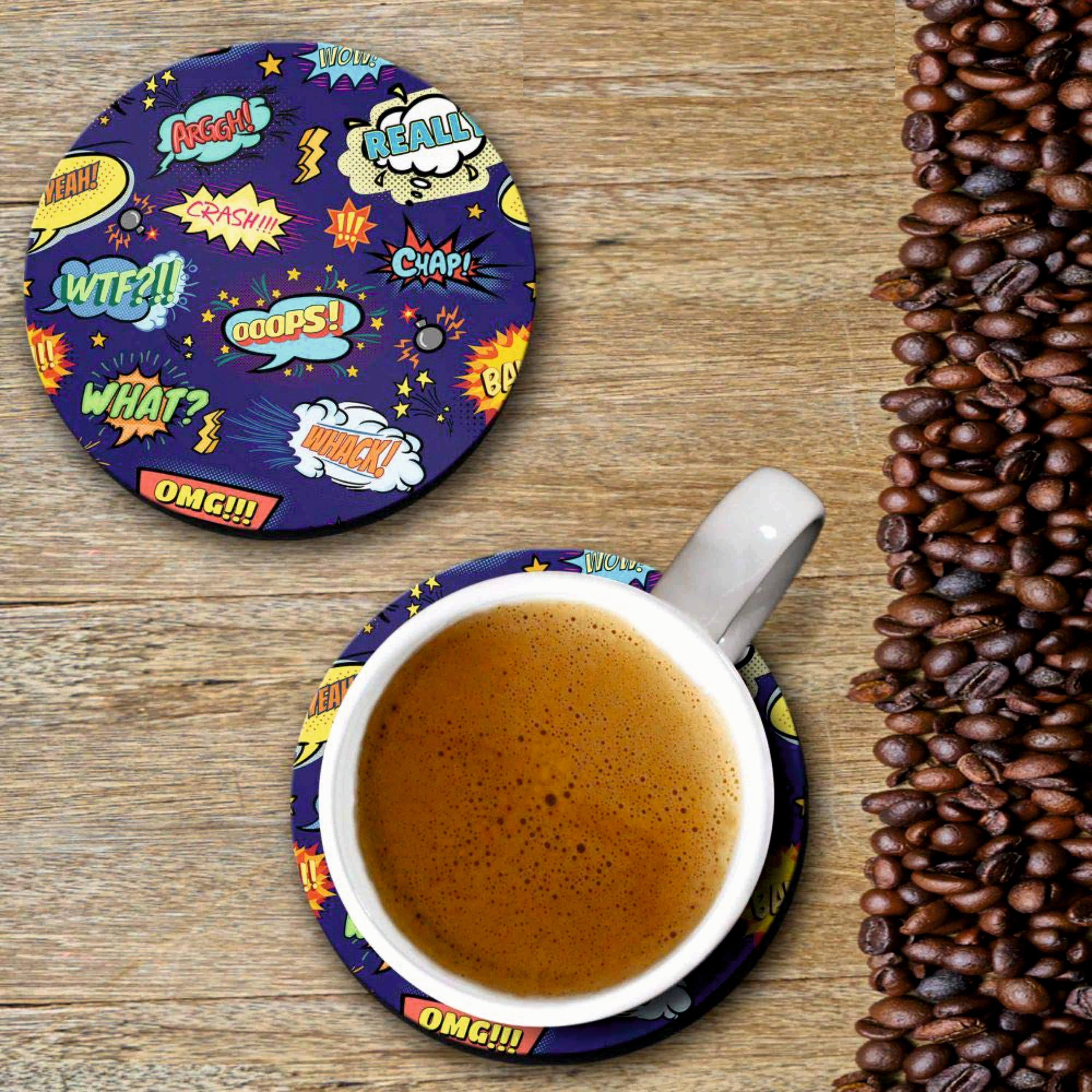 Comic Print - Coasters (Set of 4 Coasters)