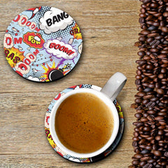 Boom Bang Print - Coasters (Set of 4 Coasters)