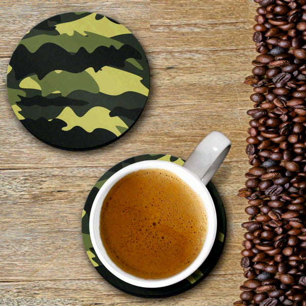 Camouflage Print - Coasters (Set of 4 Coasters)