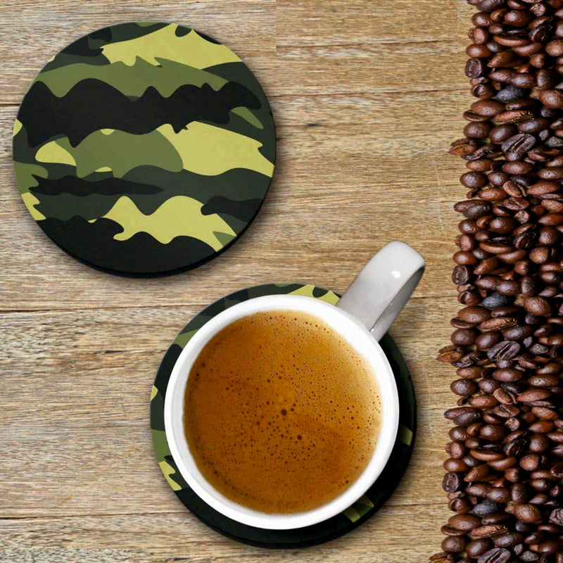 Camouflage Print - Coasters (Set of 4 Coasters)