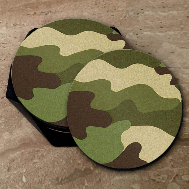 Cool Army Print - Coasters (Set of 4 Coasters)