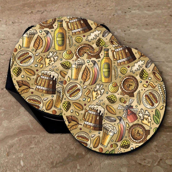 Beer Print - Coasters (Set of 4 Coasters)