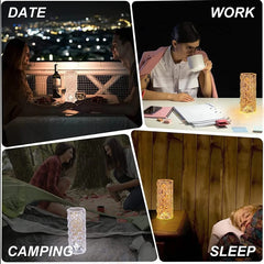 Crystal Diamond Textured Changing Mode LED Night Light - Lamp