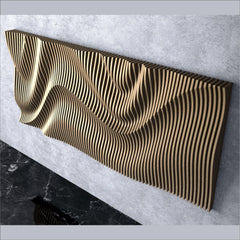Parametric Waves - Wooden Wall Decor || Wall Hanging