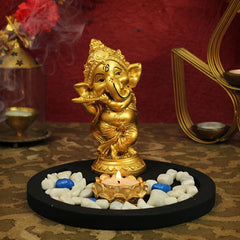 Ganesh with Bansuri - Diya