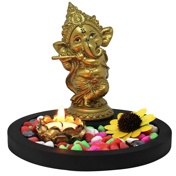 Ganesh with Bansuri - Diya