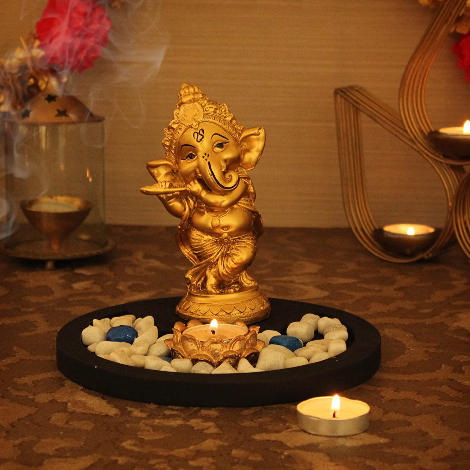 Ganesh with Bansuri - Diya