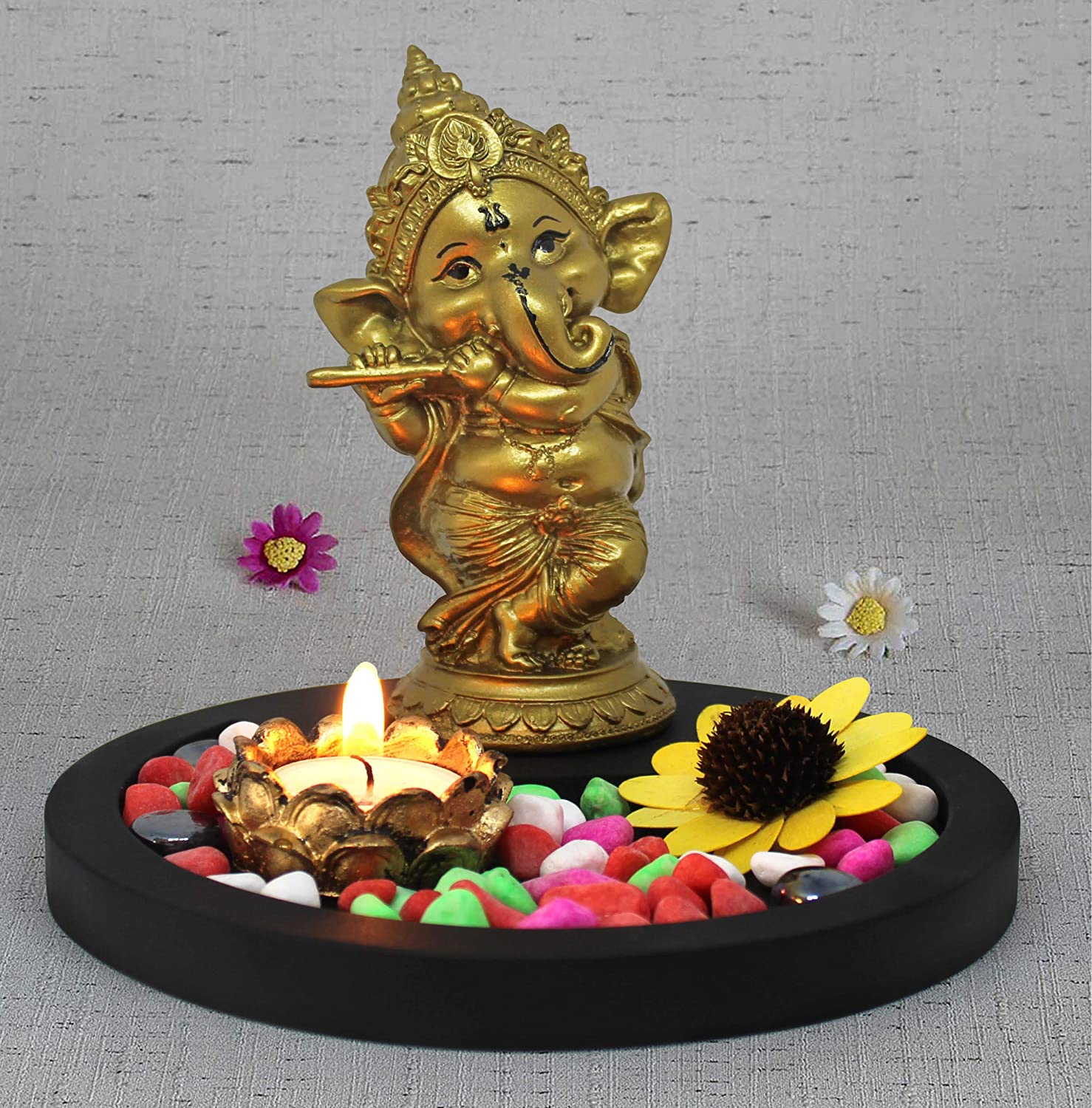 Ganesh with Bansuri - Diya