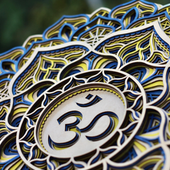 Om Mandala Layer - Wooden Acrylic Wall Decor || Wall Hanging