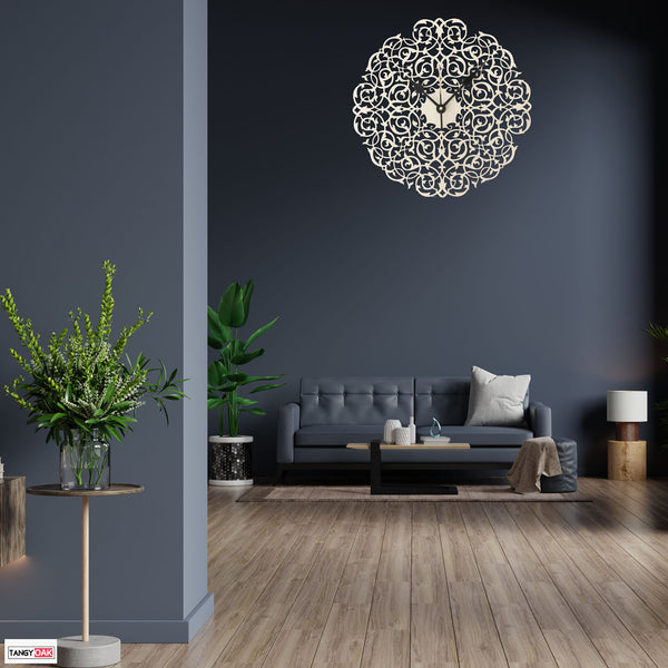 Geometric Floral - Wall Clock