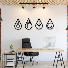 Elements of Earth - Wooden Acrylic Wall Decor || Wall Hanging