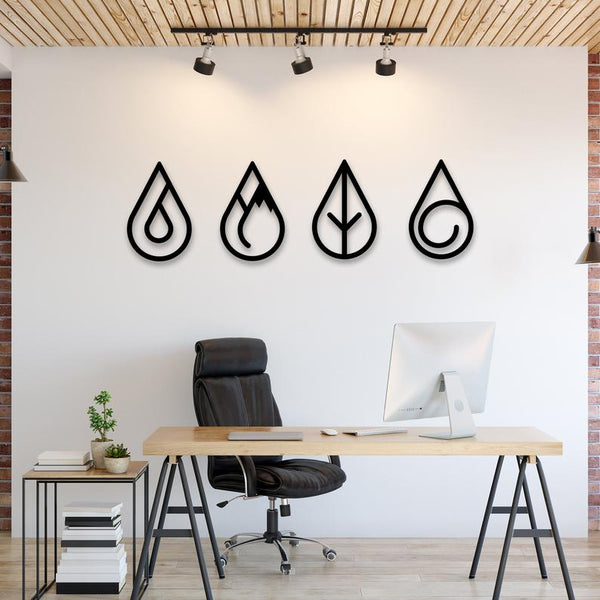 Elements of Earth - Wooden Acrylic Wall Decor || Wall Hanging