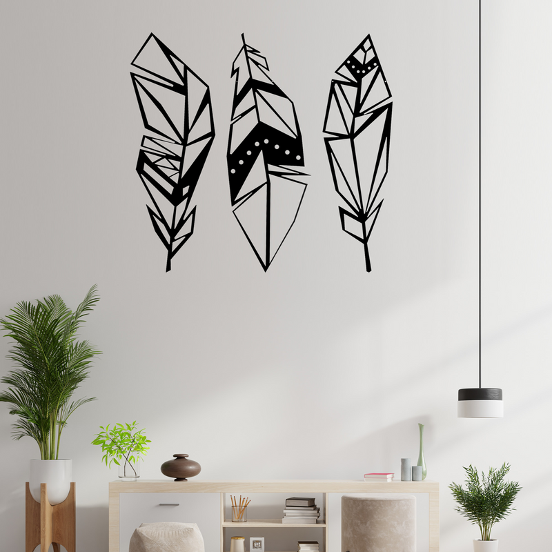 Feathers - Wooden Acrylic Wall Decor || Wall Hanging