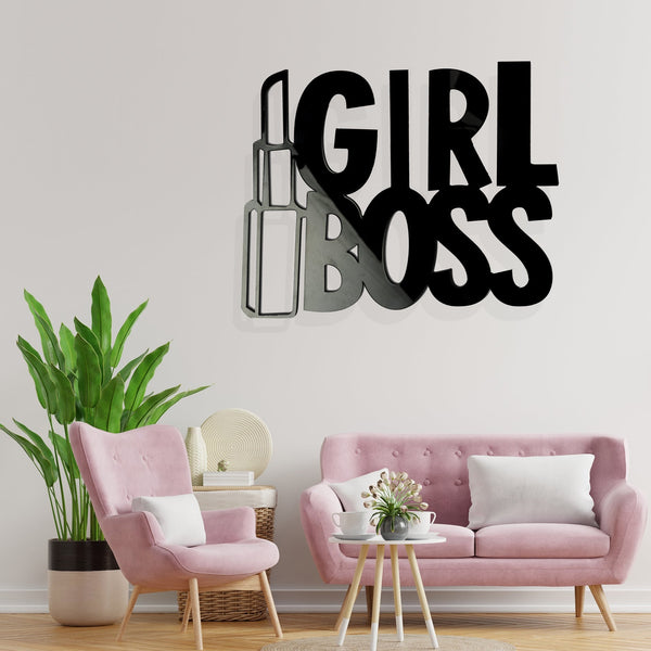 GIRL BOSS - Wooden Acrylic Wall Decor || Wall Hanging