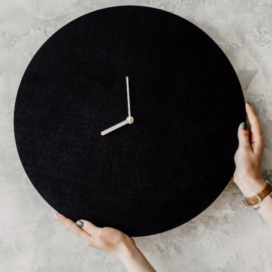 Jet Black - Wall Clock