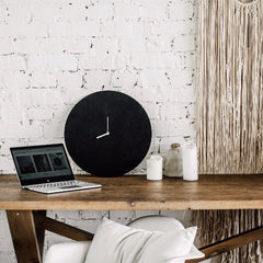 Jet Black - Wall Clock
