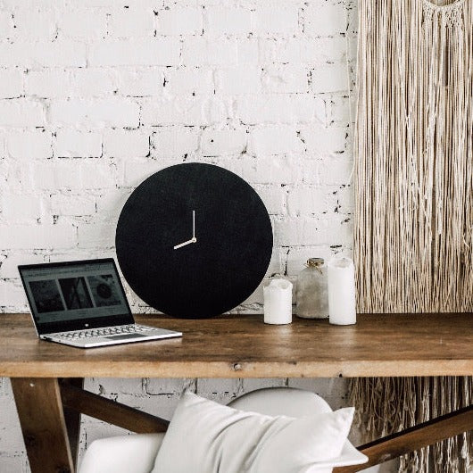 Jet Black - Wall Clock