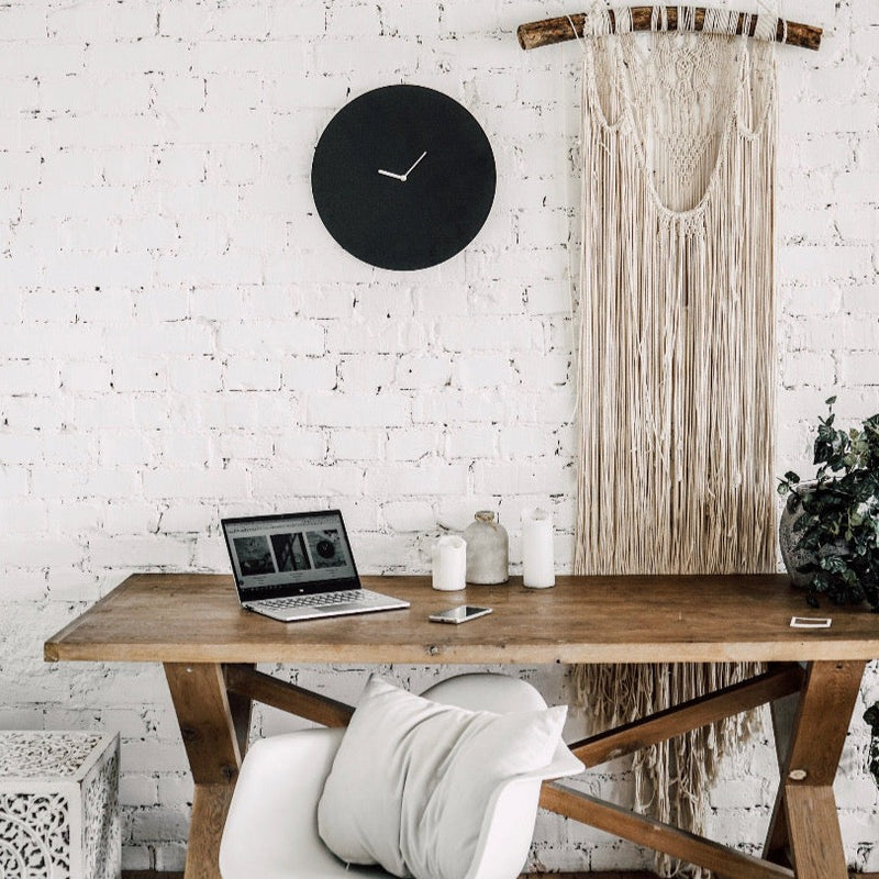 Jet Black - Wall Clock