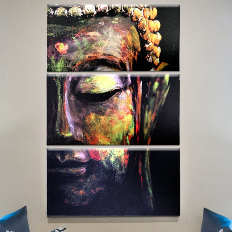 Peaceful Nirvana Buddha - Wall Painting