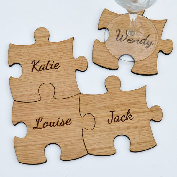 Jigsaw - Coasters (Pack of 4) - Customised Name