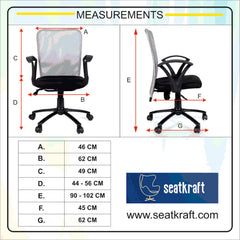 Alpha Low Back Office Chair with Mesh Back and Fixed Arms