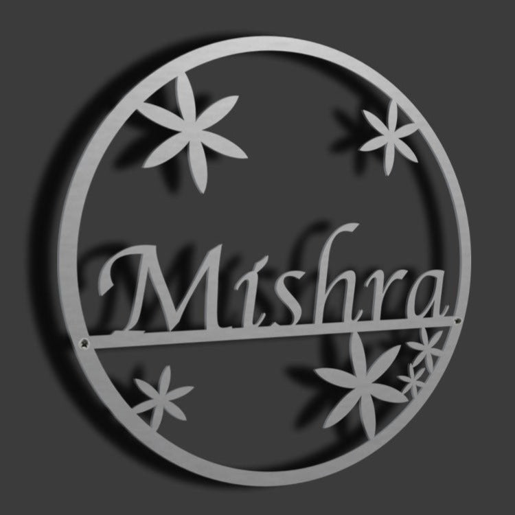 Flower Circle - Name Plate