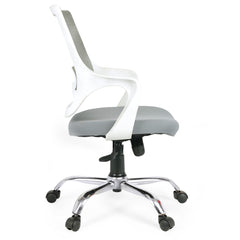 Cuban Low Back Office Chair with Mesh Back and Fixed Arms