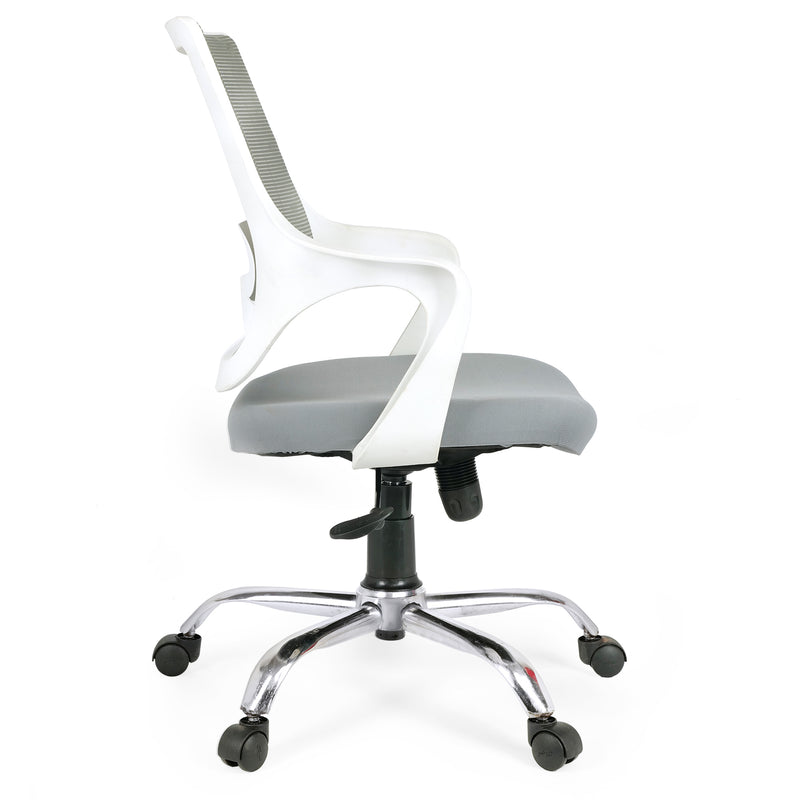 Cuban Low Back Office Chair with Mesh Back and Fixed Arms