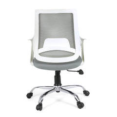 Cuban Low Back Office Chair with Mesh Back and Fixed Arms