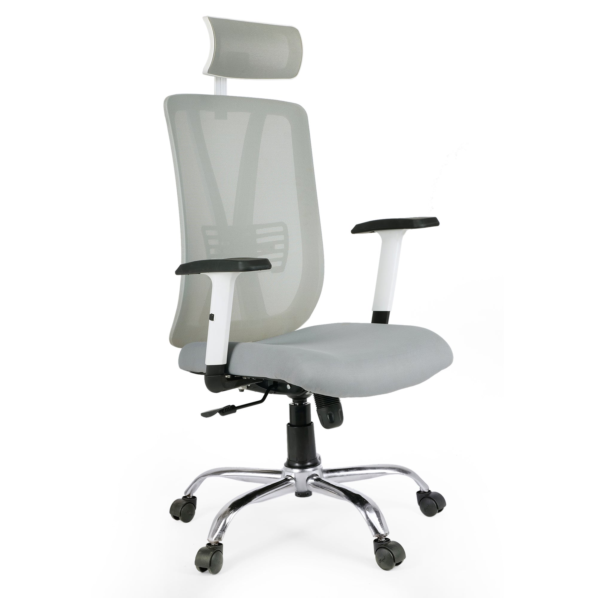 Tulip Low Back Office Chair with Mesh Back and Fixed Arms