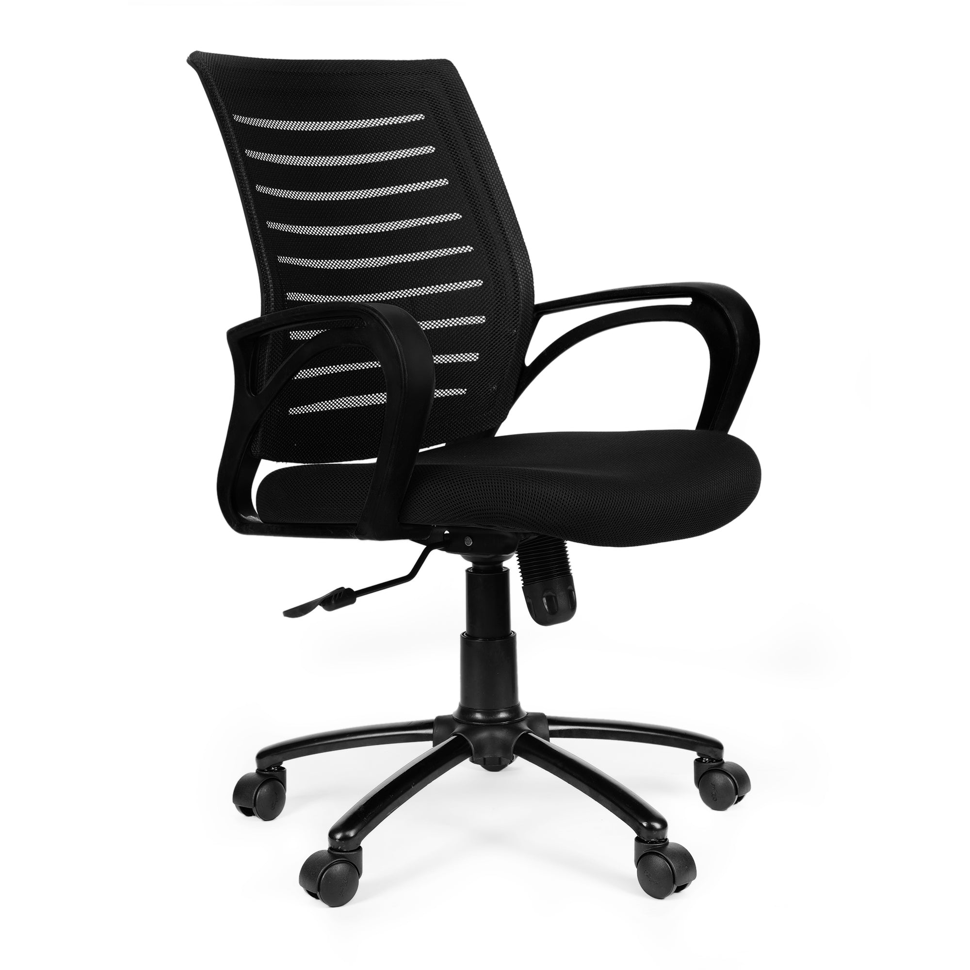Sapphire Low Back Office Chair with Mesh Back and Fixed Arms