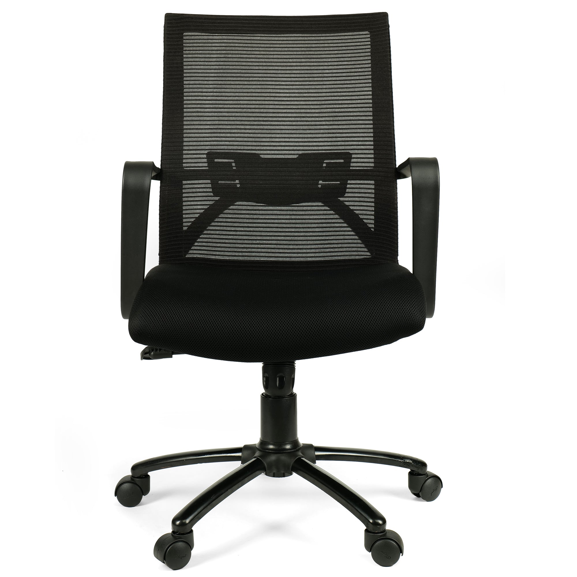 Classic Low Back Office Chair with Mesh Back and Fixed Arms