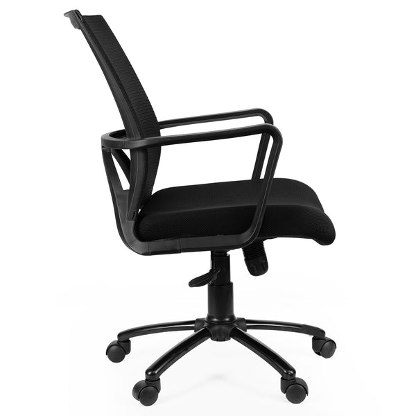Classic Low Back Office Chair with Mesh Back and Fixed Arms