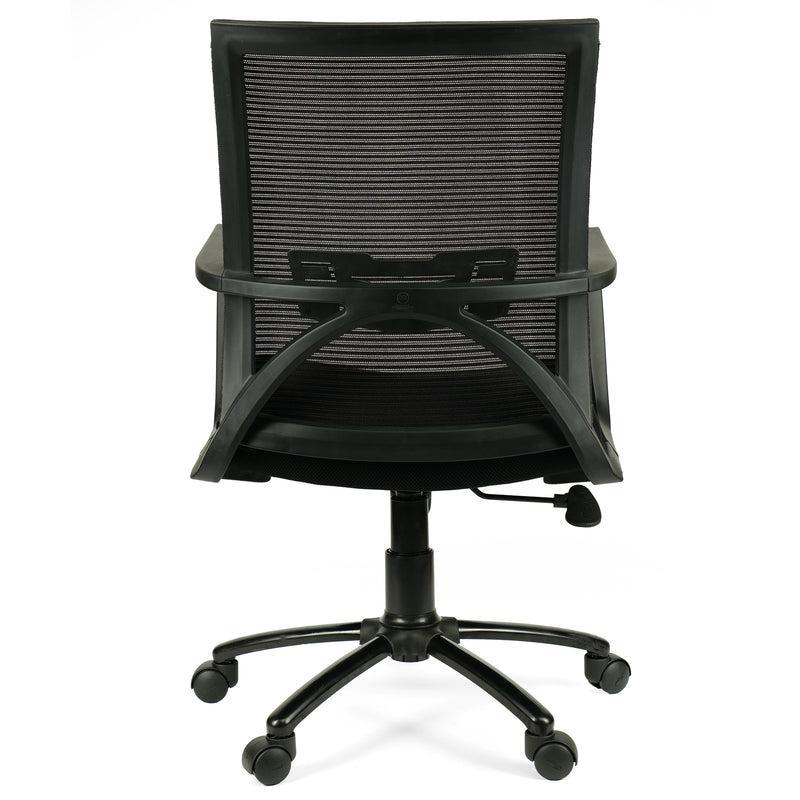 Classic Low Back Office Chair with Mesh Back and Fixed Arms