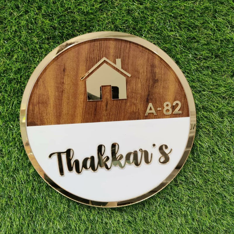 Circle Golden House - Name Plate
