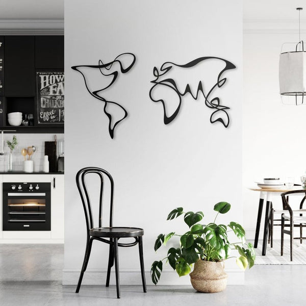Scrumbled Map -Wooden Acrylic Wall Decor || Wall Hanging