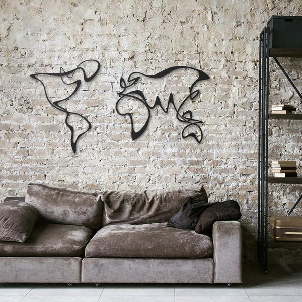 Scrumbled Map -Wooden Acrylic Wall Decor || Wall Hanging
