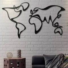 Scrumbled Map -Wooden Acrylic Wall Decor || Wall Hanging