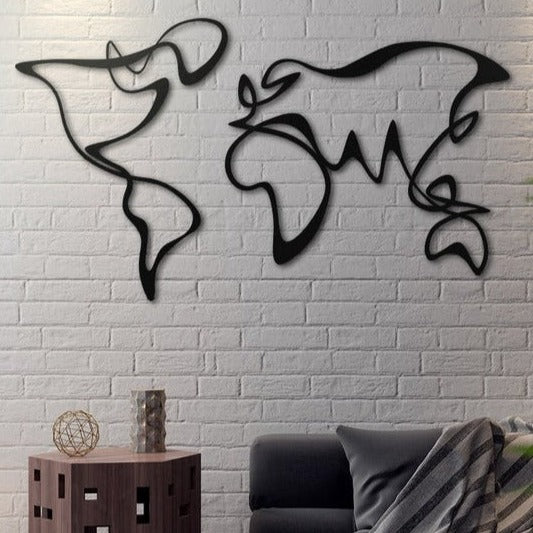 Scrumbled Map -Wooden Acrylic Wall Decor || Wall Hanging