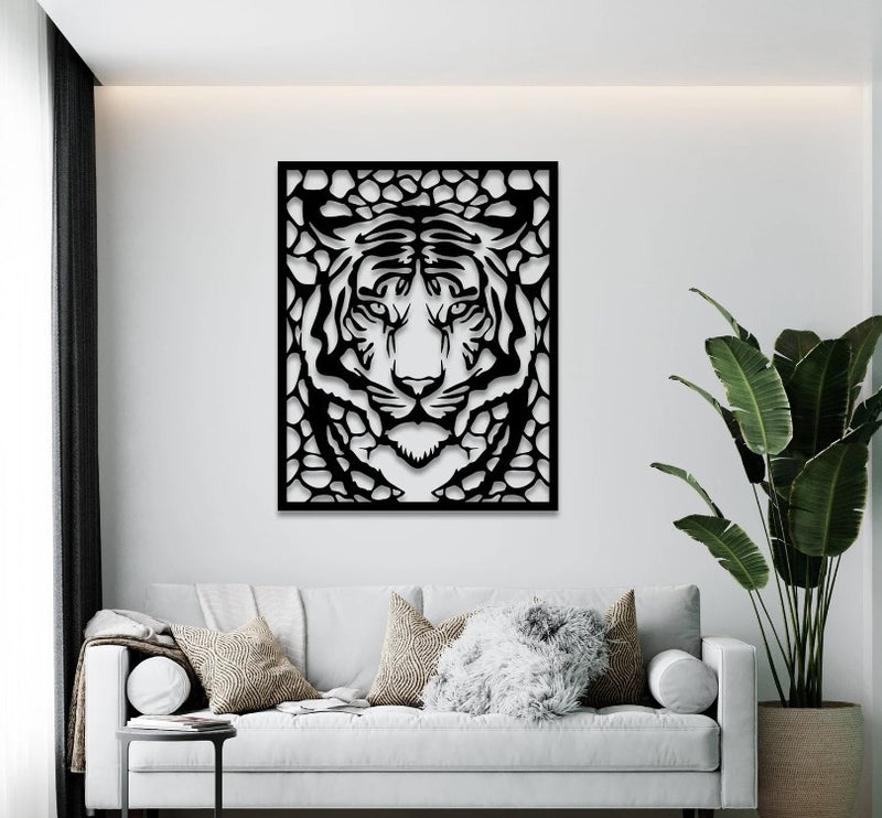 Tiger Roar - Wooden Acrylic Wall Decor || Wall Hanging