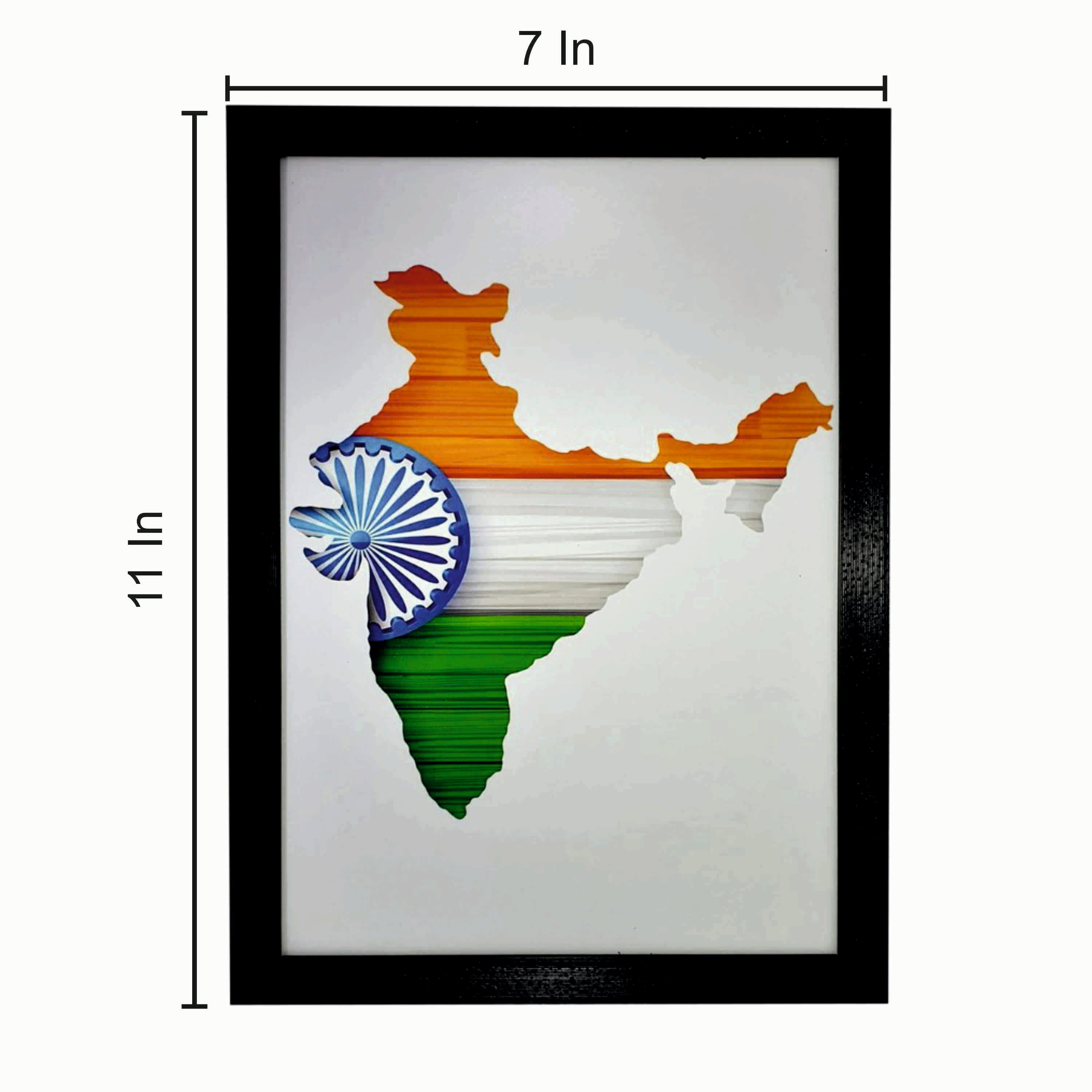 Tricolor Map - Poster Frame (Pack of 2)