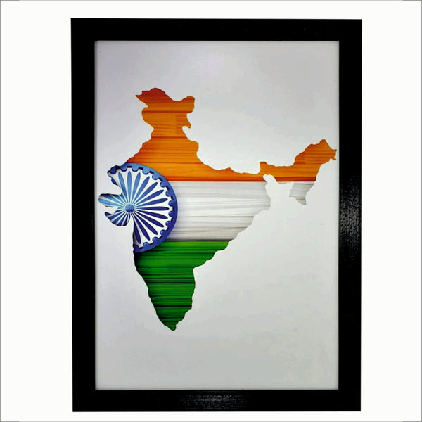 Tricolor Map - Poster Frame (Pack of 2)