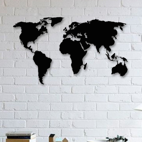 World Map - Wooden Acrylic Wall Decor || Wall Hanging
