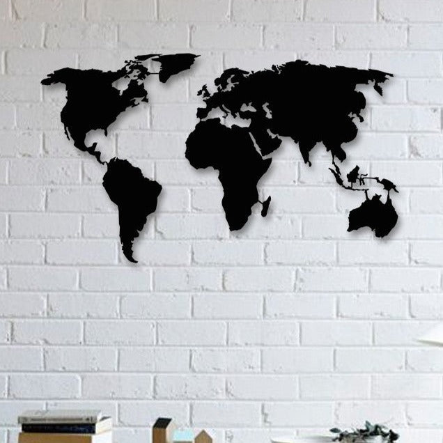World Map - Wooden Acrylic Wall Decor || Wall Hanging