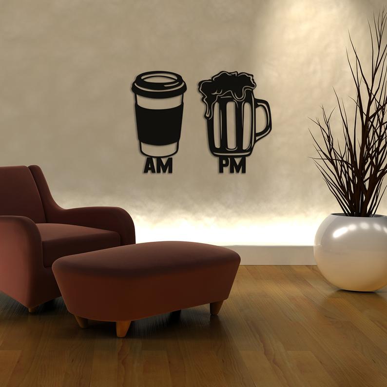 AM to PM - Wooden Acrylic Wall Decor || Wall Hanging